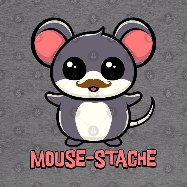 Mouse-stache! Cute Mouse Mustache Puns by Cute And Punny